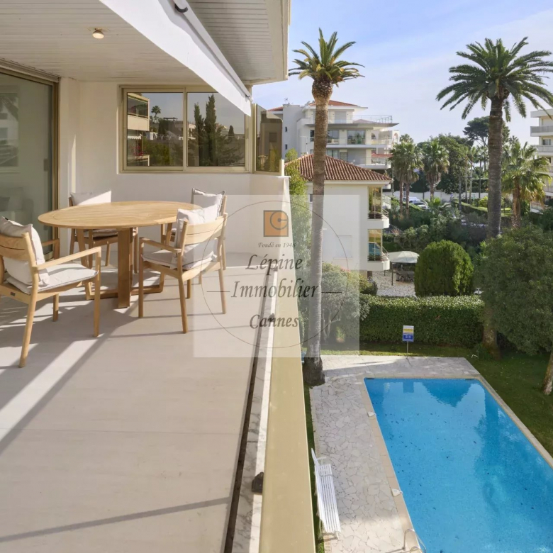 CANNES PALM BEACH – APPARTEMENT 4 PIECES DE STANDING – VUE MER