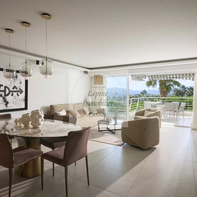 CANNES CROISETTE – APPARTEMENT D’EXCEPTION AVEC VUE MER