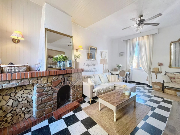 Cannes centre à pied, 5P en duplex de 103 m²