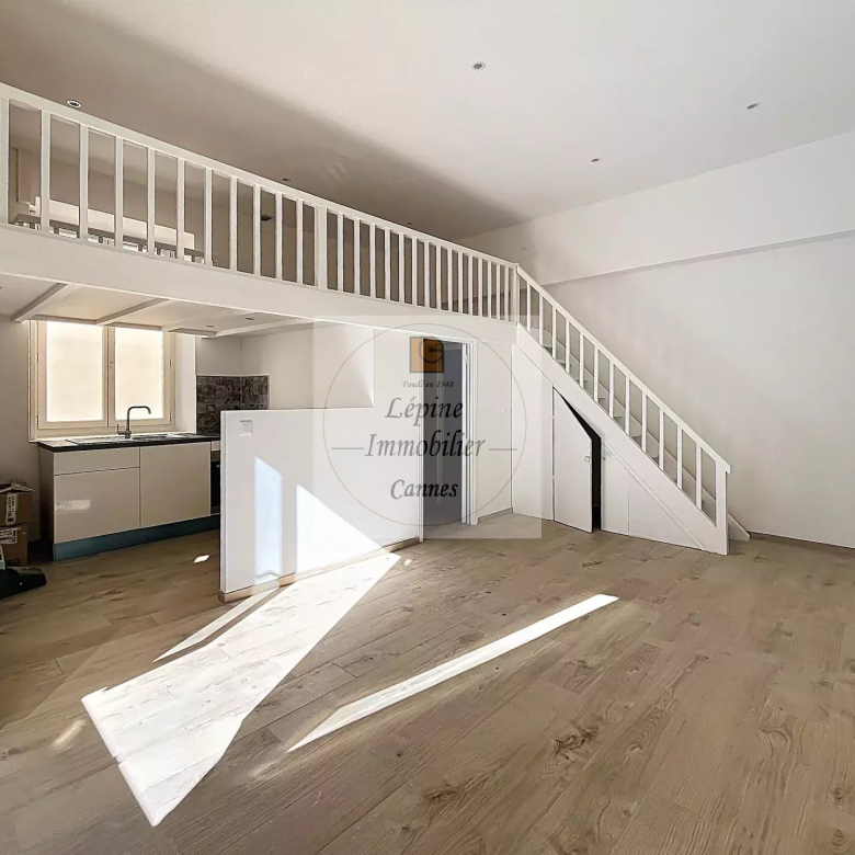 Cannes, Bas Carnot, Studio avec mezzanine, refait à neuf.