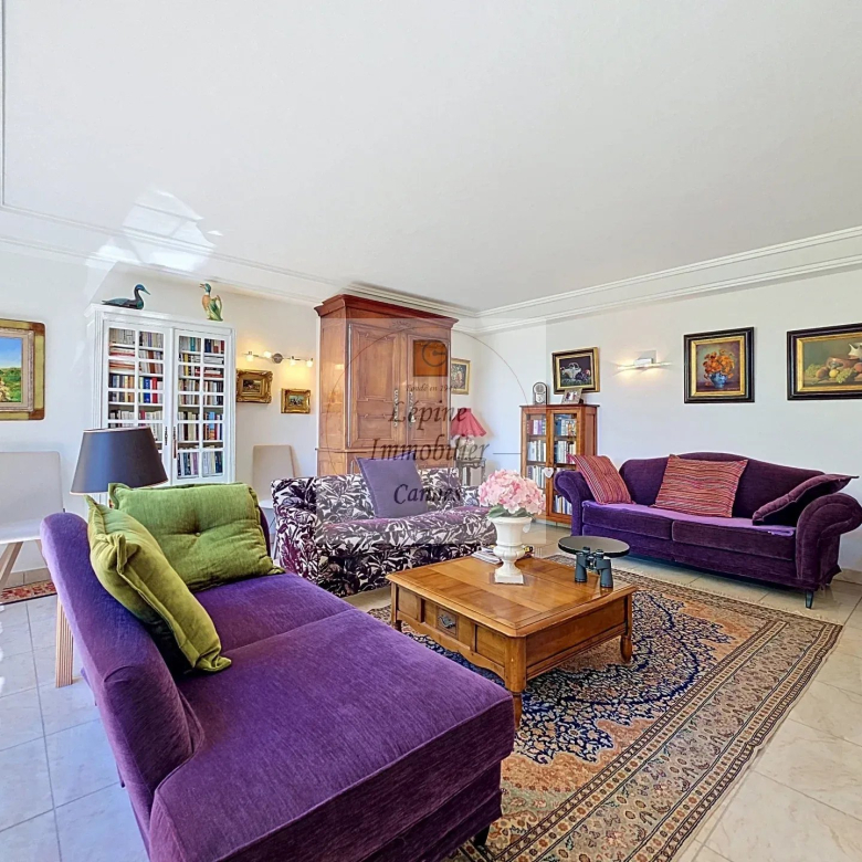 CANNES BASSE CALIFORNIE – 155 M² – TERRASSE 45 M² – VUE MER – DOUBLE GARAGE