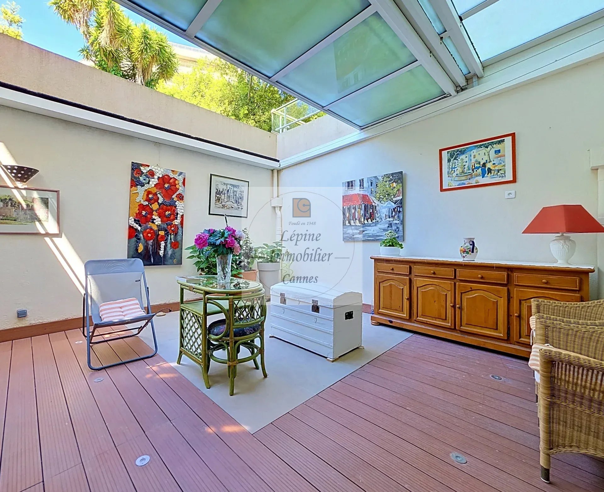 CANNES BASSE CALIFORNIE – 155 M² – TERRASSE 45 M² – VUE MER – DOUBLE GARAGE