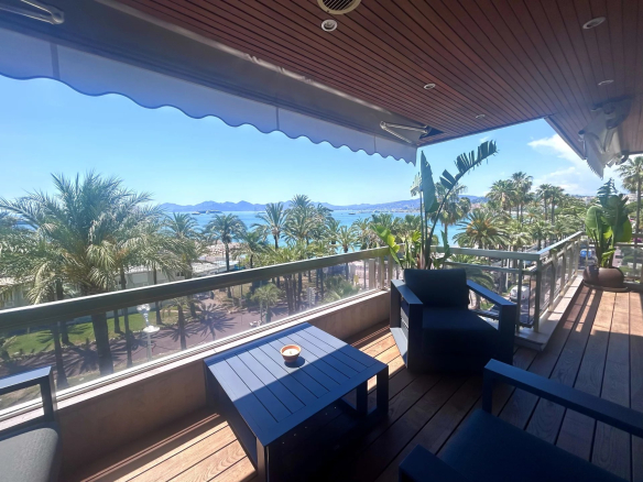 CANNES CROISETTE – 4 PIECES – VUE MER