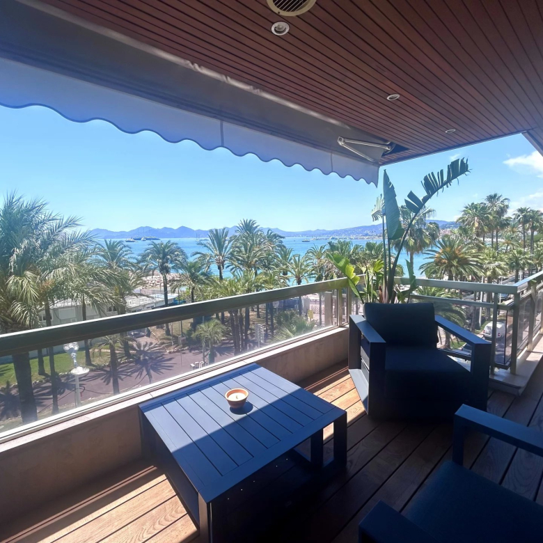 CANNES CROISETTE – 4 PIECES – VUE MER