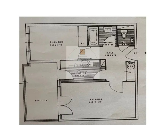 CANNES CARNOT – 2 PIECES – A RENOVER