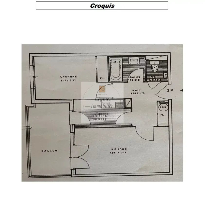 CANNES CARNOT – 2 PIECES – A RENOVER
